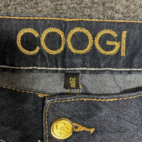 COOGI Women's Slim Straight Leg Embroidered Pockets Dark Wash Jeans Size 20W - Picture 3 of 7